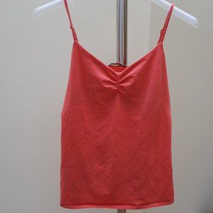 RW & Co Coral Spaghetti Strap Tank Top w Ruching